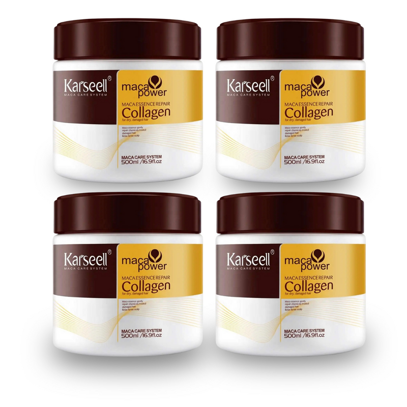 Máscara Karseell Collagen 500ml - Tratamento Capilar para Hidratação e Brilho